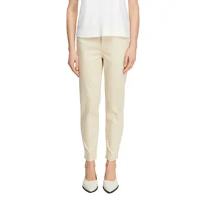 Mid-Rise Dyed Chino Trousers for Women COMMA image-2
