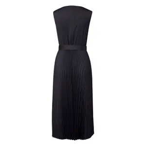 Satin Pleated Dress with Waist Tie Women COMMA image-1
