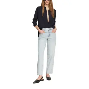 Women's Denim Loose & Relaxed Ankle Jeans with Stitching COMMA image-6