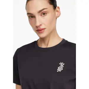 Women's Stone Flower Placement T-shirt COMMA image-3