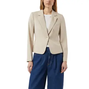 Textured Fabric Blazer for Women COMMA image-1