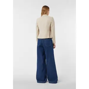 Textured Fabric Blazer for Women COMMA image-2