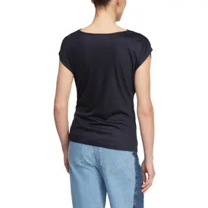 Sophisticated Draped Collar Fluid T-Shirt Women COMMA image-5