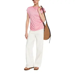 Women's Draped Neck Fluid Jersey Vest COMMA image-6
