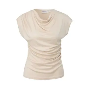 Women's Draped Neck Fluid Jersey Vest COMMA image-0