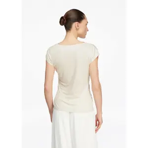Women's Draped Neck Fluid Jersey Vest COMMA image-4