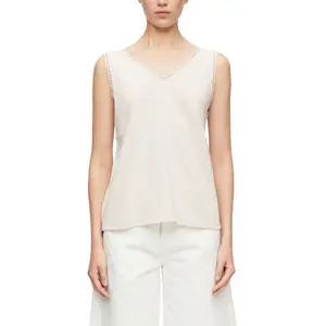 Women's Jersey Tank Top with Stitching COMMA image-2