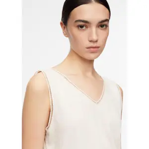 Women's Jersey Tank Top with Stitching COMMA image-3