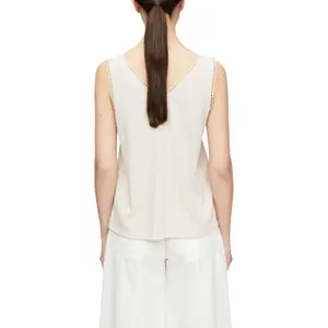 Women's Jersey Tank Top with Stitching COMMA image-5