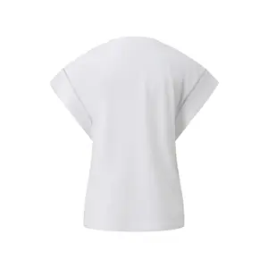 Textured Drop Shoulder T-Shirt for Women COMMA image-1