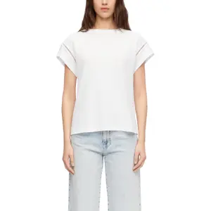 Textured Drop Shoulder T-Shirt for Women COMMA image-2