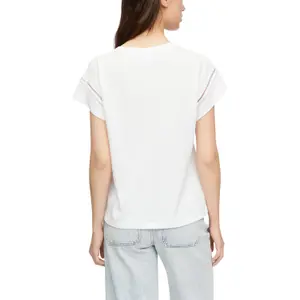 Textured Drop Shoulder T-Shirt for Women COMMA image-5