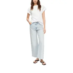 Textured Drop Shoulder T-Shirt for Women COMMA image-6