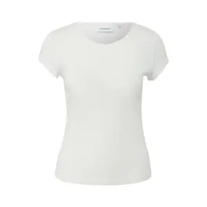 Ribbed T-shirt with Bubble Ribbed Edges Women COMMA image-0
