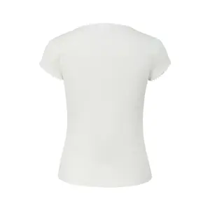 Ribbed T-shirt with Bubble Ribbed Edges Women COMMA image-1