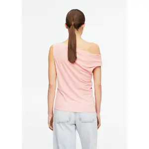 Fluid Asymmetric Draped Neck Tank Top Women COMMA image-4