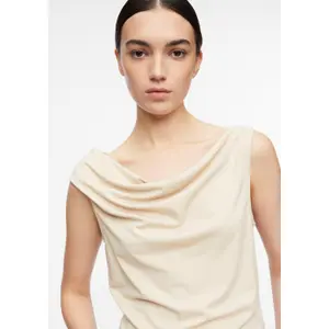 Fluid Asymmetric Draped Neck Tank Top Women COMMA image-3