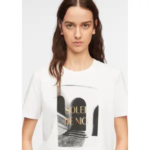 Women's Classic Fit Cotton T-Shirt COMMA 01E6 image-3