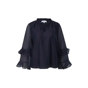 Women's Tencel Blouse with Ruffled Sleeves COMMA image-0