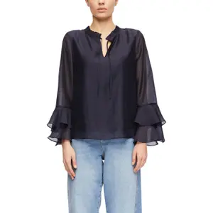 Women's Tencel Blouse with Ruffled Sleeves COMMA image-2