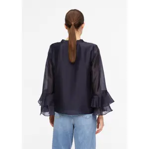 Women's Tencel Blouse with Ruffled Sleeves COMMA image-4