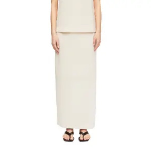 Women’s Fitted Fine Knit Long Skirt with Elasticated Waist COMMA image-2