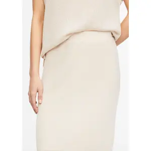 Women’s Fitted Fine Knit Long Skirt with Elasticated Waist COMMA image-3