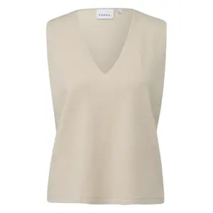 Women’s Sleeveless Shimmering Reflective Turtleneck Top COMMA image-0