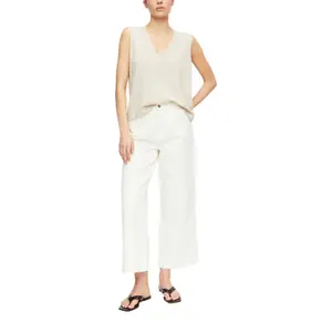 Women’s Sleeveless Shimmering Reflective Turtleneck Top COMMA image-6
