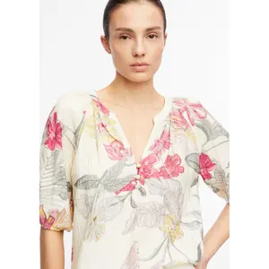Abstract Print Tunic Collar Blouse Women COMMA image-1