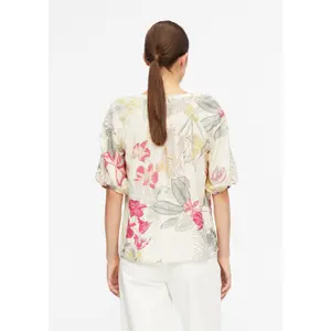 Abstract Print Tunic Collar Blouse Women COMMA image-2