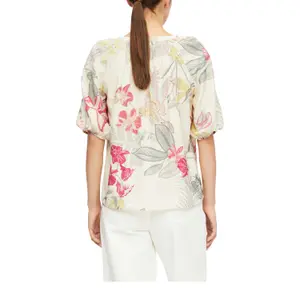 Abstract Print Tunic Collar Blouse Women COMMA image-3