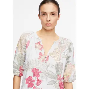 Abstract Print Tunic Collar Blouse Women COMMA image-1