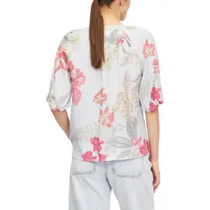 Abstract Print Tunic Collar Blouse Women COMMA image-3