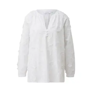 Embroidered Floral Tunic with Notched Collar 3/4 Sleeve Women COMMA image-0