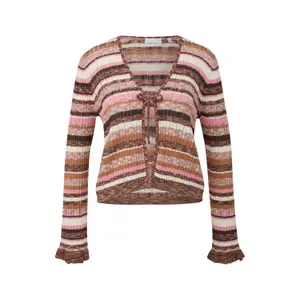 Women's Knitted Cardigan with Ruffle Details COMMA image-0