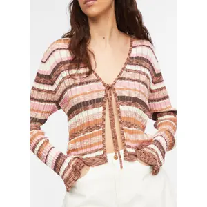 Women's Knitted Cardigan with Ruffle Details COMMA image-3