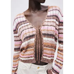 Women's Knitted Cardigan with Ruffle Details COMMA image-6