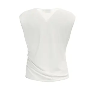 Frilled Seersucker Blouse with Cowl Neck Women COMMA image-1