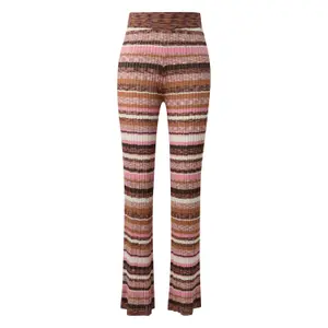 Multicoloured Wide Knit Trousers for Women COMMA image-0