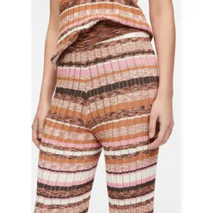 Multicoloured Wide Knit Trousers for Women COMMA image-3