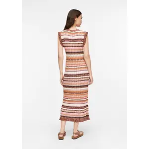 Women's Midi Knit Dress with Ruffles COMMA image-4