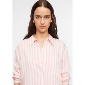 Striped Viscose Blend Shirt Collar Women's Shirt COMMA image-3
