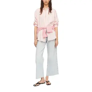 Striped Viscose Blend Shirt Collar Women's Shirt COMMA image-6