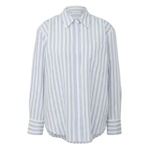 Striped Viscose Shirt with Patch Pockets for Women COMMA image-0
