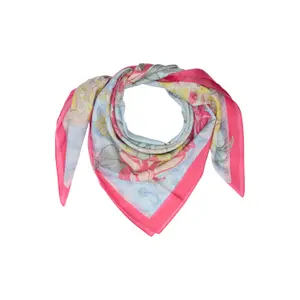 Women's Silk Blend Printed Scarf COMMA image-0