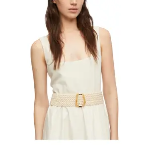 Woven PU Leather Elastic Belt with Decorative Buckle for Women COMMA image-4