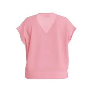 Light Linen Blend Short Sleeve V-Pull Women COMMA image-1