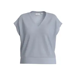 Light Linen Blend Short Sleeve V-Pull Women COMMA image-1