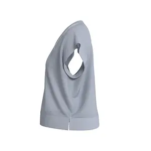 Light Linen Blend Short Sleeve V-Pull Women COMMA image-3